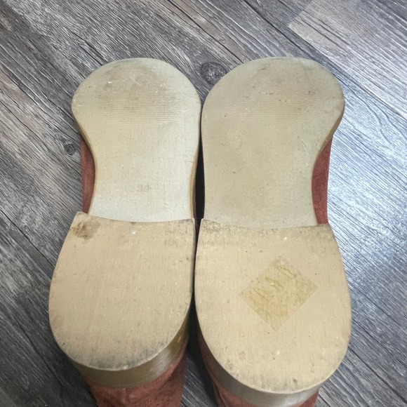 Sundance Suede  Perforated Ankle Boots Made‎ in Italy Rust Brown   39 - Picture 7 of 9